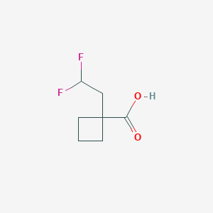 molecular formula C7H10F2O2 B2500171 1-(2,2-Difluoroethyl)cyclobutane-1-carboxylic acid CAS No. 1529329-33-6
