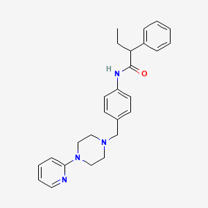 2-phenyl-N-(4-((4-(pyridin-2-yl)piperazin-1-yl)methyl)phenyl)butanamide