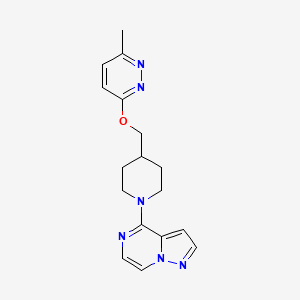 4-[4-[(6-Methylpyridazin-3-yl)oxymethyl]piperidin-1-yl]pyrazolo[1,5-a]pyrazine