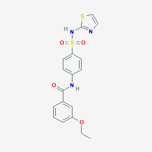 molecular formula C18H17N3O4S2 B250018 3-ethoxy-N-[4-(1,3-thiazol-2-ylsulfamoyl)phenyl]benzamide 