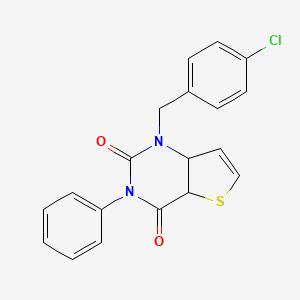 molecular formula C19H13ClN2O2S B2500182 1-[(4-chlorophenyl)methyl]-3-phenyl-1H,2H,3H,4H-thieno[3,2-d]pyrimidine-2,4-dione CAS No. 892271-03-3