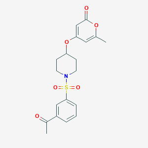 4-{[1-(3-acetylbenzenesulfonyl)piperidin-4-yl]oxy}-6-methyl-2H-pyran-2-one