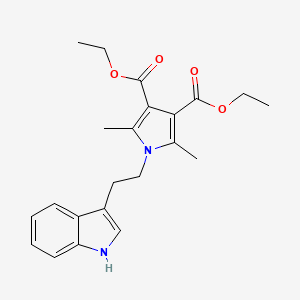 molecular formula C22H26N2O4 B2500191 diethyl 1-[2-(1H-indol-3-yl)ethyl]-2,5-dimethyl-1H-pyrrole-3,4-dicarboxylate CAS No. 376383-73-2