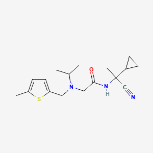 N-(1-cyano-1-cyclopropylethyl)-2-{[(5-methylthiophen-2-yl)methyl](propan-2-yl)amino}acetamide