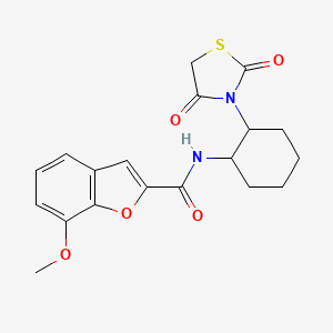 N-(2-(2,4-dioxothiazolidin-3-yl)cyclohexyl)-7-methoxybenzofuran-2-carboxamide
