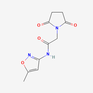 molecular formula C10H11N3O4 B2500216 2-(2,5-dioxopyrrolidin-1-yl)-N-(5-methylisoxazol-3-yl)acetamide CAS No. 441289-45-8