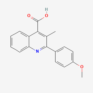 molecular formula C18H15NO3 B2500218 Acide 2-(4-méthoxyphényl)-3-méthylquinoléine-4-carboxylique CAS No. 108717-24-4