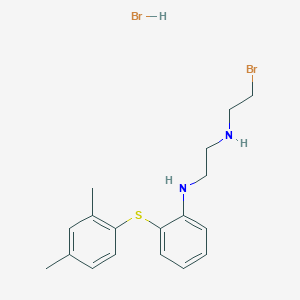 molecular formula C18H24Br2N2S B2500219 N-(2-Bromoethyl)-N'-[2-(2,4-dimethylphenyl)sulfanylphenyl]ethane-1,2-diamine;hydrobromide CAS No. 2225142-11-8