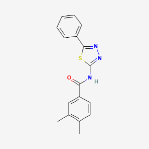 molecular formula C17H15N3OS B2500227 3,4-二甲基-N-(5-苯基-1,3,4-噻二唑-2-基)苯甲酰胺 CAS No. 392243-34-4