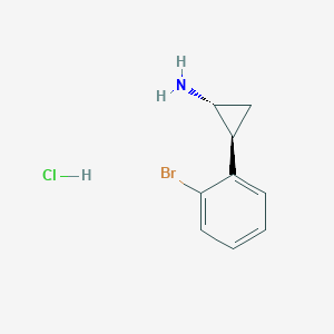 molecular formula C9H11BrClN B2500231 2-(2-bromophenyl)cyclopropanamine HCl CAS No. 1314324-04-3; 175168-76-0