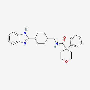 N-((4-(1H-benzo[d]imidazol-2-yl)cyclohexyl)methyl)-4-phenyltetrahydro-2H-pyran-4-carboxamide