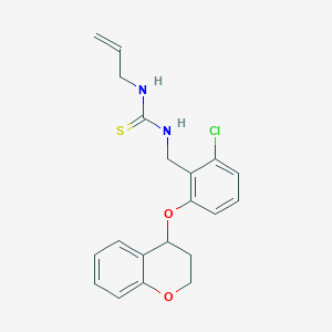 molecular formula C20H21ClN2O2S B2500245 N-allyl-N'-[2-chloro-6-(3,4-dihydro-2H-chromen-4-yloxy)benzyl]thiourea CAS No. 866042-85-5
