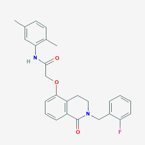 N-(2,5-dimethylphenyl)-2-[[2-[(2-fluorophenyl)methyl]-1-oxo-3,4-dihydroisoquinolin-5-yl]oxy]acetamide