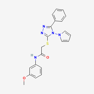 N-(3-methoxyphenyl)-2-{[5-phenyl-4-(1H-pyrrol-1-yl)-4H-1,2,4-triazol-3-yl]sulfanyl}acetamide
