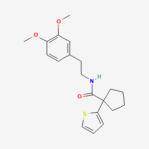 N-(3,4-dimethoxyphenethyl)-1-(thiophen-2-yl)cyclopentanecarboxamide