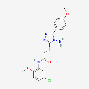 2-{[4-amino-5-(4-methoxyphenyl)-4H-1,2,4-triazol-3-yl]sulfanyl}-N-(5-chloro-2-methoxyphenyl)acetamide