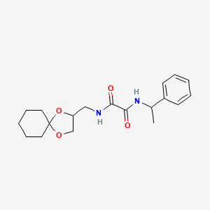 N1-(1,4-dioxaspiro[4.5]decan-2-ylmethyl)-N2-(1-phenylethyl)oxalamide
