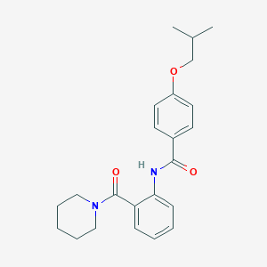 molecular formula C23H28N2O3 B250027 4-isobutoxy-N-[2-(1-piperidinylcarbonyl)phenyl]benzamide 