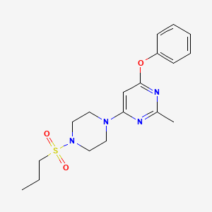 2-Methyl-4-phenoxy-6-(4-(propylsulfonyl)piperazin-1-yl)pyrimidine