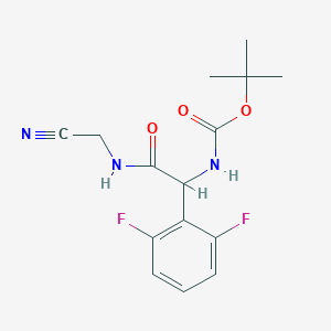 molecular formula C15H17F2N3O3 B2500273 tert-butyl N-{[(cyanomethyl)carbamoyl](2,6-difluorophenyl)methyl}carbamate CAS No. 2094060-66-7