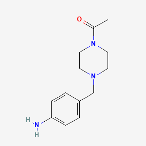 molecular formula C13H19N3O B2500274 1-{4-[(4-Aminophenyl)methyl]piperazin-1-yl}ethan-1-one CAS No. 934601-25-9