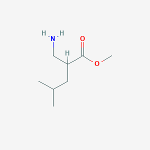 molecular formula C8H17NO2 B2500276 Methyl 2-(aminomethyl)-4-methylpentanoate CAS No. 776327-14-1