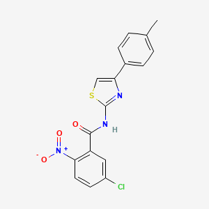 5-chloro-N-[4-(4-methylphenyl)-1,3-thiazol-2-yl]-2-nitrobenzamide