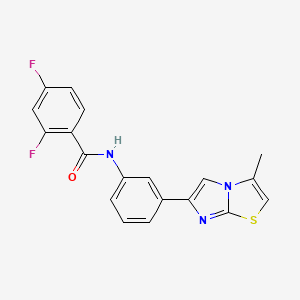 2,4-difluoro-N-[3-(3-methylimidazo[2,1-b][1,3]thiazol-6-yl)phenyl]benzamide