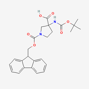 3-{[(tert-butoxy)carbonyl]amino}-1-[(9H-fluoren-9-ylmethoxy)carbonyl]pyrrolidine-3-carboxylic acid