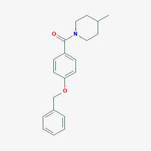 molecular formula C20H23NO2 B250029 1-[4-(Benzyloxy)benzoyl]-4-methylpiperidine 