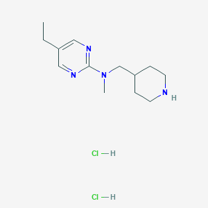 molecular formula C13H24Cl2N4 B2500291 5-Ethyl-N-methyl-N-(piperidin-4-ylmethyl)pyrimidin-2-amine;dihydrochloride CAS No. 2380173-96-4
