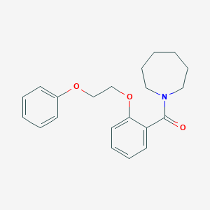 molecular formula C21H25NO3 B250030 1-[2-(2-Phenoxyethoxy)benzoyl]azepane 