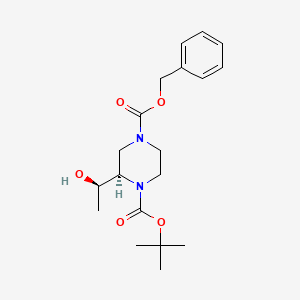 4-Benzyl 1-(tert-butyl) (r)-2-((r)-1-hydroxyethyl)piperazine-1,4-dicarboxylate