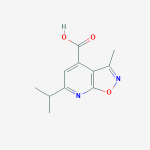 molecular formula C11H12N2O3 B2500307 6-Isopropyl-3-methylisoxazolo[5,4-b]pyridine-4-carboxylic acid CAS No. 923690-37-3