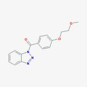 molecular formula C16H15N3O3 B250031 1-[4-(2-methoxyethoxy)benzoyl]-1H-1,2,3-benzotriazole 