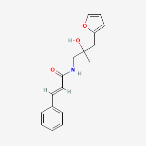 molecular formula C17H19NO3 B2500313 N-(3-(furan-2-yl)-2-hydroxy-2-methylpropyl)cinnamamide CAS No. 1799265-23-8