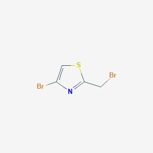 molecular formula C4H3Br2NS B2500318 4-Bromo-2-(bromomethyl)thiazole CAS No. 1138333-26-2