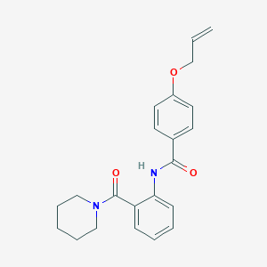 molecular formula C22H24N2O3 B250032 4-(allyloxy)-N-[2-(1-piperidinylcarbonyl)phenyl]benzamide 