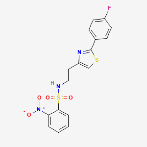 N-(2-(2-(4-fluorophenyl)thiazol-4-yl)ethyl)-2-nitrobenzenesulfonamide