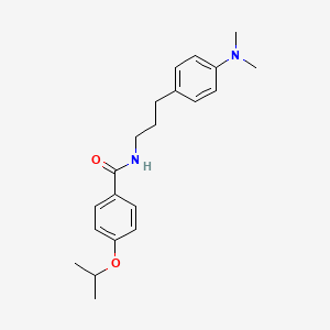 molecular formula C21H28N2O2 B2500341 N-(3-(4-(dimethylamino)phenyl)propyl)-4-isopropoxybenzamide CAS No. 953196-59-3
