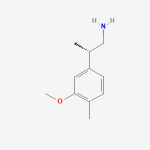 molecular formula C11H17NO B2500352 (2S)-2-(3-Methoxy-4-methylphenyl)propan-1-amine CAS No. 2248184-03-2