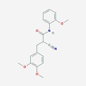 molecular formula C19H20N2O4 B2500356 2-cyano-3-(3,4-dimethoxyphenyl)-N-(2-methoxyphenyl)propanamide CAS No. 483359-49-5