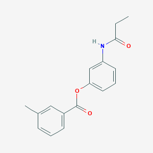 molecular formula C17H17NO3 B250038 3-(Propanoylamino)phenyl 3-methylbenzoate 