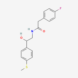 molecular formula C17H18FNO2S B2500384 2-(4-fluorophenyl)-N-(2-hydroxy-2-(4-(methylthio)phenyl)ethyl)acetamide CAS No. 1448073-61-7
