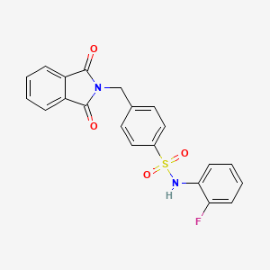 4-((1,3-dioxoisoindolin-2-yl)methyl)-N-(2-fluorophenyl)benzenesulfonamide