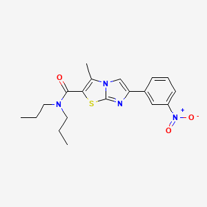 3-methyl-6-(3-nitrophenyl)-N,N-dipropylimidazo[2,1-b]thiazole-2-carboxamide