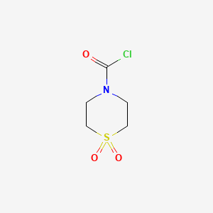 molecular formula C5H8ClNO3S B2500404 1,1-Dioxo-thiomorpholine-4-carbonyl Chloride CAS No. 39093-77-1