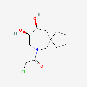 2-Chloro-1-[(9R,10S)-9,10-dihydroxy-7-azaspiro[4.6]undecan-7-yl]ethanone