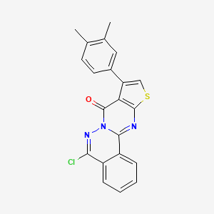 5-chloro-9-(3,4-dimethylphenyl)-8H-thieno[2',3':4,5]pyrimido[2,1-a]phthalazin-8-one