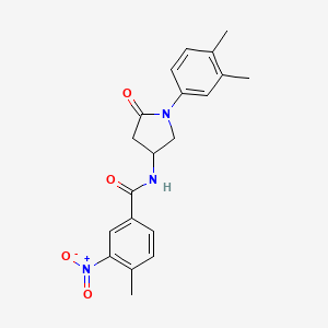 N-[1-(3,4-dimethylphenyl)-5-oxopyrrolidin-3-yl]-4-methyl-3-nitrobenzamide